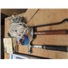 Image 3 : rope pulley system , level , hatchet , air tool set