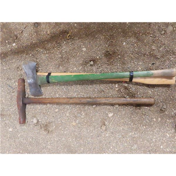 axe , spare handle , rail spike axe