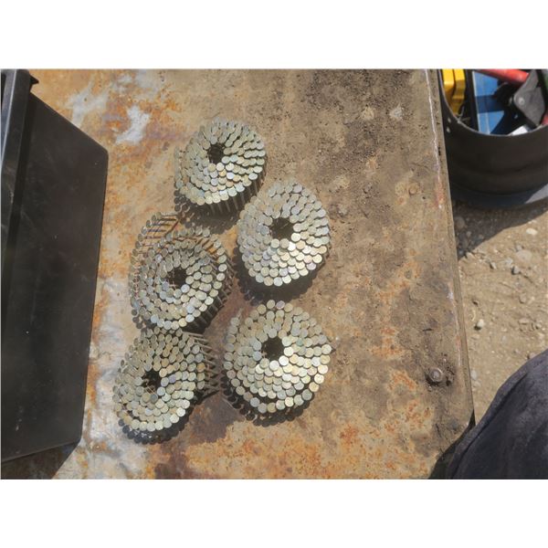 tote of roofing nails