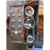 Image 1 : metal tool box with assorted hardware