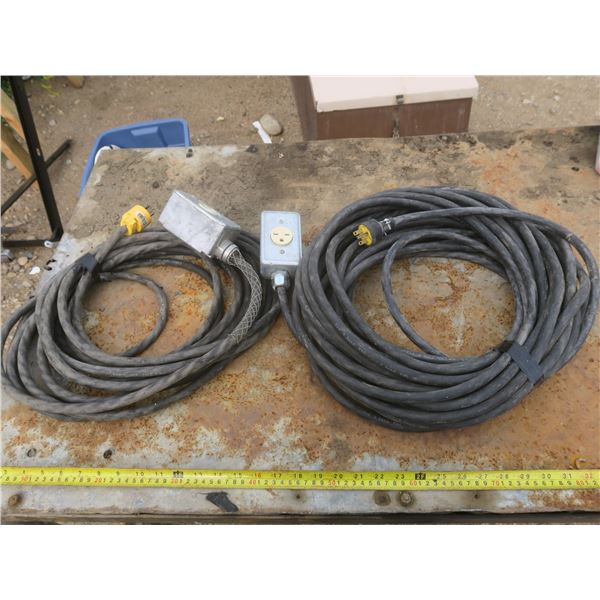 2 heavy duty 240v extension cords