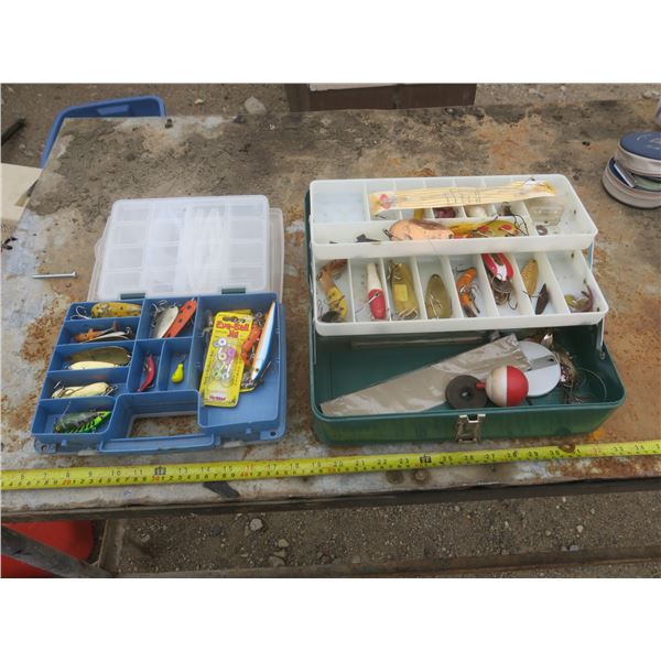 tackle box with assorted tackle
