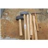 Image 1 : assorted hammers and tool handles