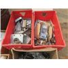 Image 2 : tote of assorted electrical hardware