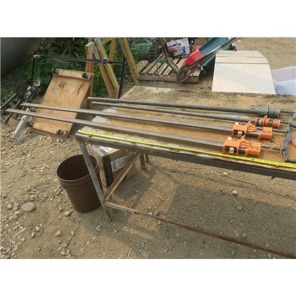 2x 5ft pipe clamps 2x 4ft pipe clamps