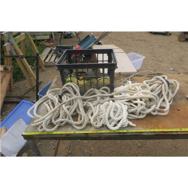 tow ropes and ratchet straps