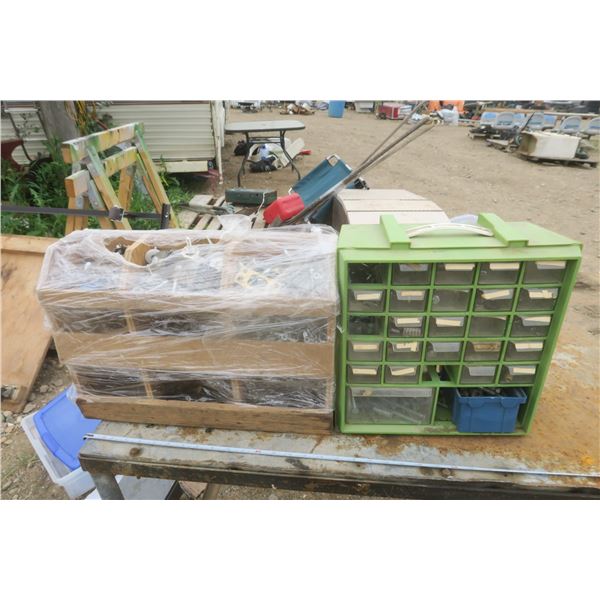 2 bolt bins with assorted hardware