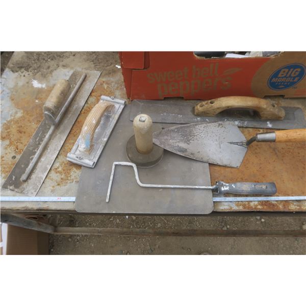 lot of drywall and painting tools