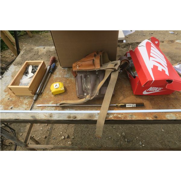 assorted screw drivers and drill bits