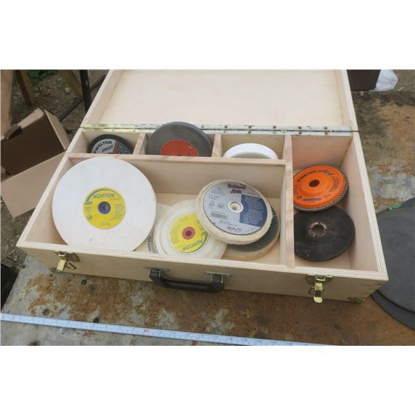 box of assorted grinder blades