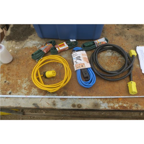 lot of extension cords and wiring