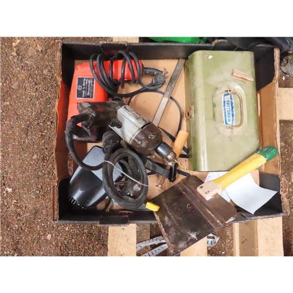 box of assorted tools