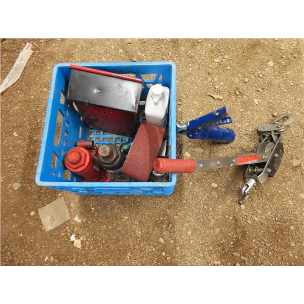 tote of assorted hardware