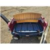 Image 4 : Little Tikes wagon, adjustable seating, converts into bench, has hole for umbrella