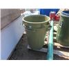 Image 1 : Lot of 2 Light Green Garbage Bins (w/ lids)