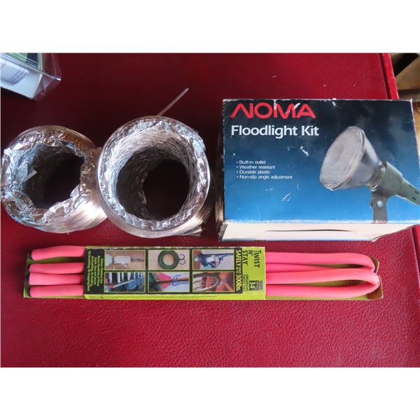 flood light dryer venting , twist and tie set
