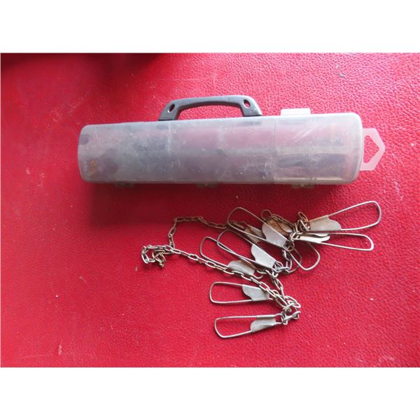 small tackle box and fish holders