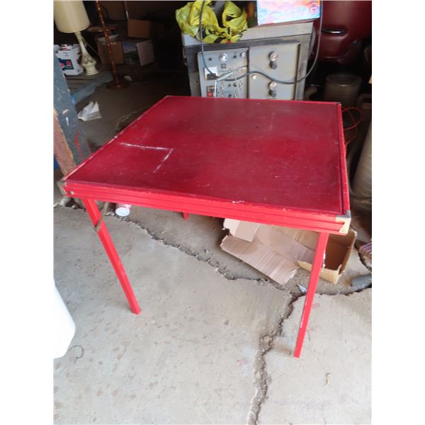 30x30 foldable red table