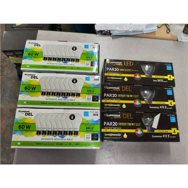 lot of LED lightbulbs