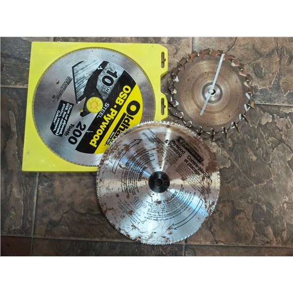 assorted circular saw blades