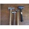 Image 1 : 4lb Sledge hammer, 2 ball peen and 1 Dead blow hammer.