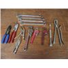 Image 1 : Qty of wrenches, pliers, pipe wrenches and brake tools.
