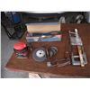 Image 1 : 1-B&D palm sander, 1-Ryobi Detail sander, 5-pullys, grind wheel,  4 saws and striker