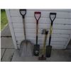 Image 1 : 3 shovels and 1-20lb sledge hammer.