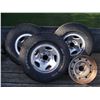 Image 1 : 3 -F-150 ford chrome rims and tires and 1 spare tire rim