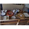 Image 1 : Qty of Plates, Ashtrays, Cups, Vases, Serving Dishes and Trays, Candles.