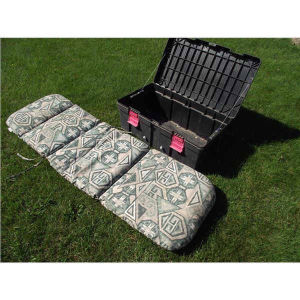 Storage case for ATV or what have you.  1-  lounge cushion.