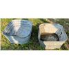 Image 1 : Galvanized square tubs x2