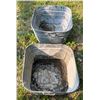 Image 2 : Galvanized square tubs x2