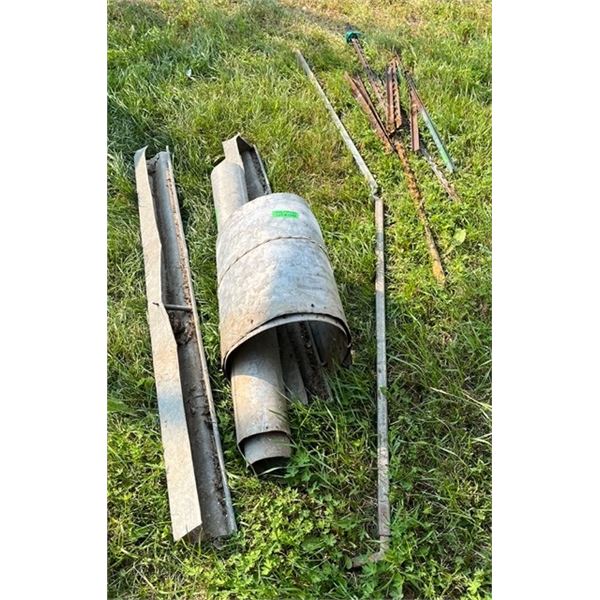 Grain truck tarp brace topper, tin, pipe, steel