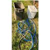 Image 11 : Garbage can, garden hose, water sprinkler, lawn edging, float & laundry bin