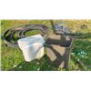 Image 2 : Garbage can, garden hose, water sprinkler, lawn edging, float & laundry bin