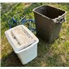 Image 9 : Garbage can, garden hose, water sprinkler, lawn edging, float & laundry bin