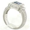 Image 4 : New Platinum 2.37 ctw Tanzanite and Diamond Halo Ring