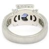 Image 8 : New Platinum 2.37 ctw Tanzanite and Diamond Halo Ring