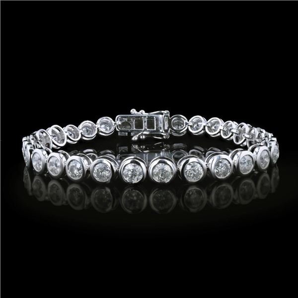 8.68 ctw Diamond 14K White Gold Tennis Bracelet