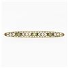 Image 1 : Antique Art Nouveau 14k Yellow Gold Peridot Seed Pearl Open Work Bar Pin Brooch