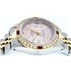 Image 9 : Rolex Ladies Quickset Two Tone Pink Diamond And Ruby Datejust Wristwatch 26MM