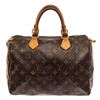Louis Vuitton Brown Monogram Canvas Leather Speedy 30 Satchel Bag