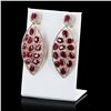 Image 2 : 26.17 ctw Ruby and 3.54 ctw Diamond 14K Yellow Gold Earrings