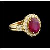 14KT Yellow Gold 3.44 ctw Ruby and Diamond Ring