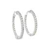 3.25 ctw Diamond Hoop Earrings - 14KT White Gold
