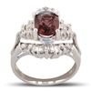 Image 1 : 2.31 ctw UNHEATED Red Sapphire and 1.17 ctw Diamond 14K White Gold Ring