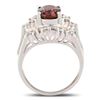 Image 4 : 2.31 ctw UNHEATED Red Sapphire and 1.17 ctw Diamond 14K White Gold Ring