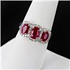 Image 3 : 2.13 ctw Ruby and 0.41 ctw Diamond 14K White Gold Ring