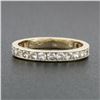Image 2 : Classic 14k Gold 1.0 ctw 23 Channel Set Round Diamond Stackable Wedding Band Rin